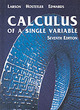 Image for Calculus of a single variable