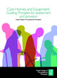 Image for Care homes and equipment  : guiding principles for assessment and provision