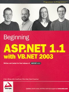 Jacket image for Beginning ASP.NET 1.1 with VB.NET 2003
