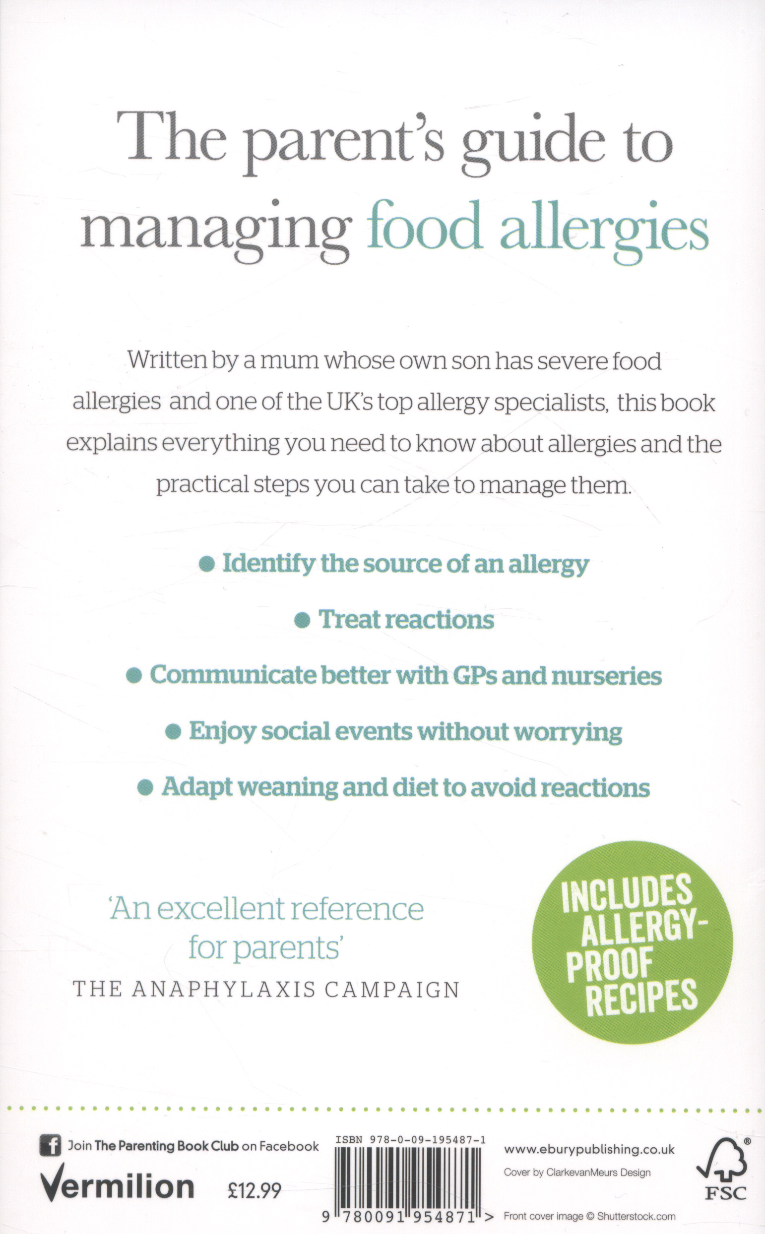 The Allergy-Free Baby and Toddler Book by Fox, Dr. Adam (9780091954871 ...