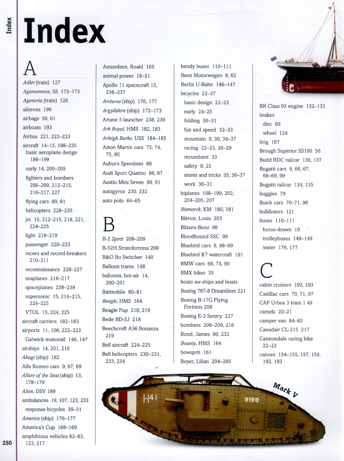 Cars, trains, ships & planes a visual encyclopedia of every vehicle