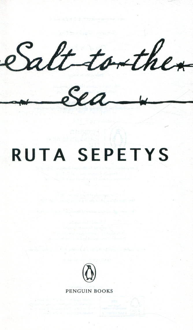 Salt to the sea by Sepetys, Ruta (9780141347400) BrownsBfS