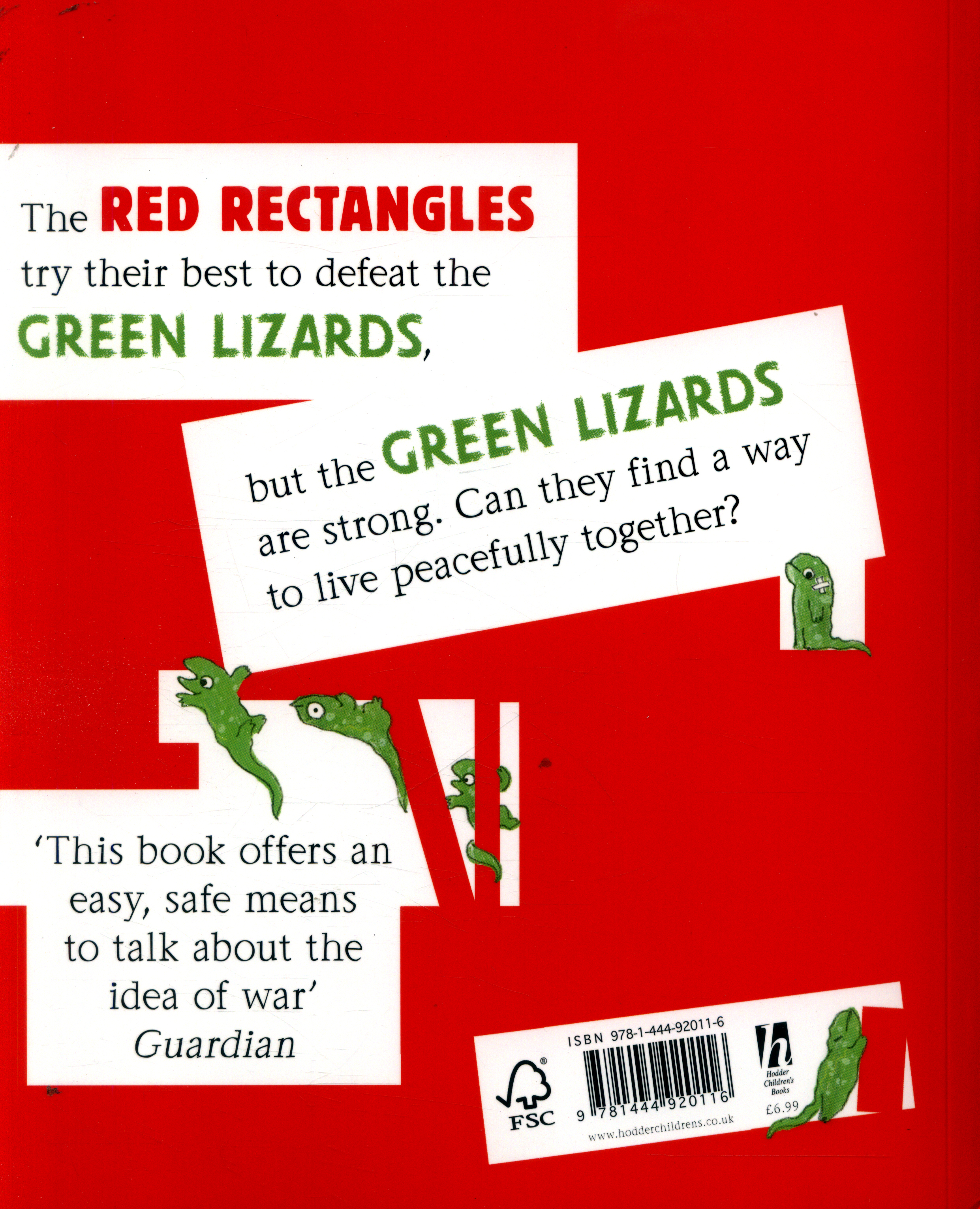 Green lizards vs red rectangles