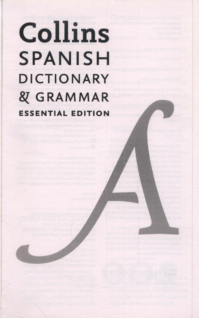Collins Spanish dictionary & grammar (Essential edition Second edition)