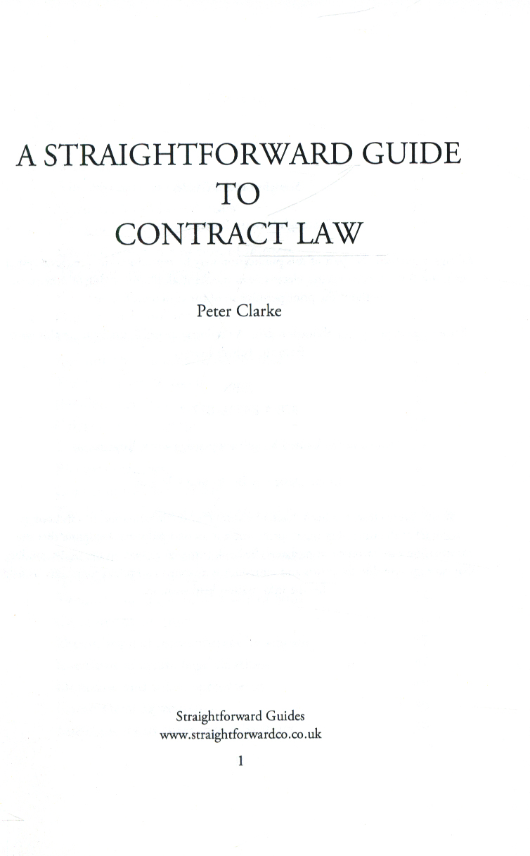 A Straightforward Guide To Contract Law