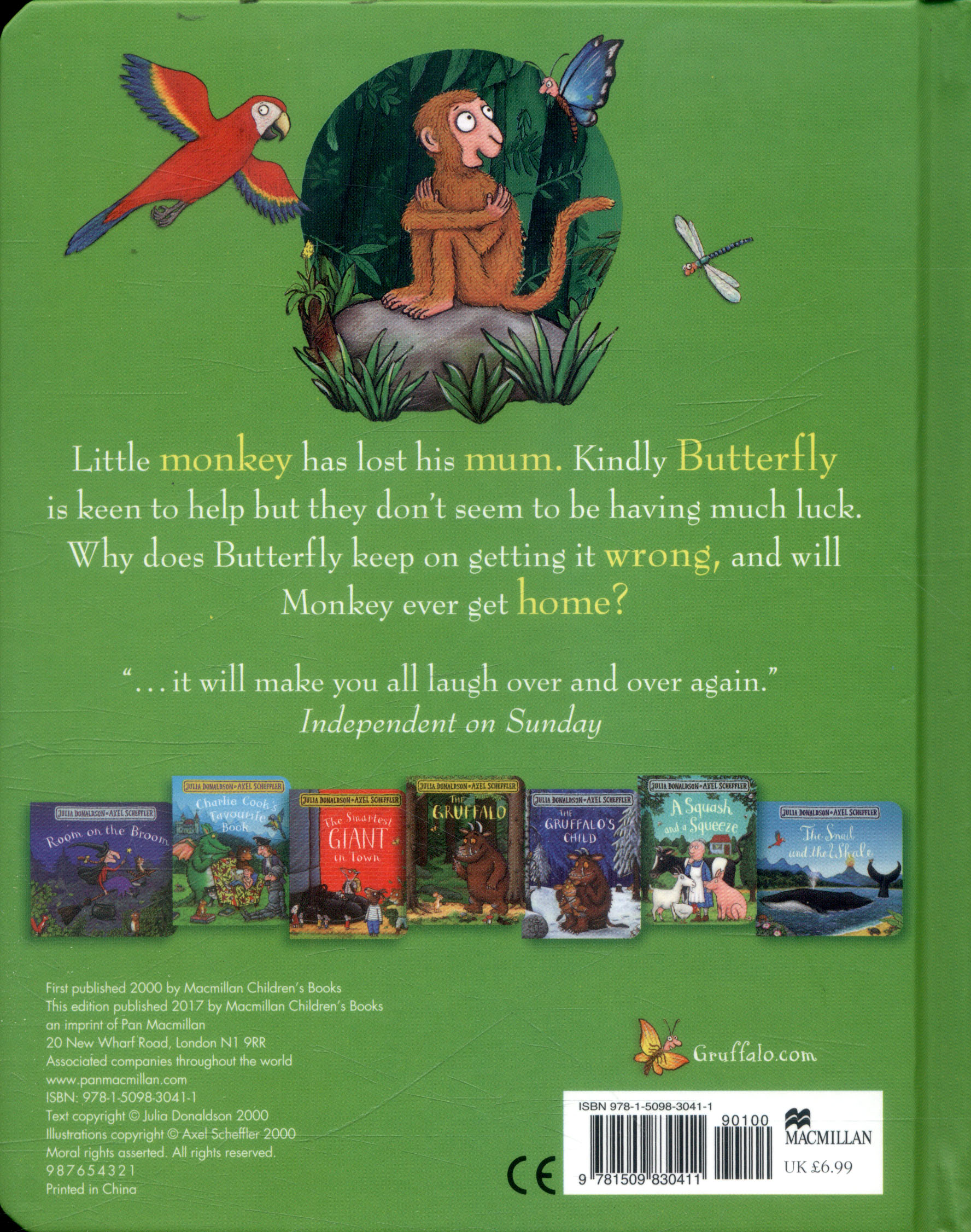 Monkey puzzle by Donaldson, Julia (9781509830411) BrownsBfS