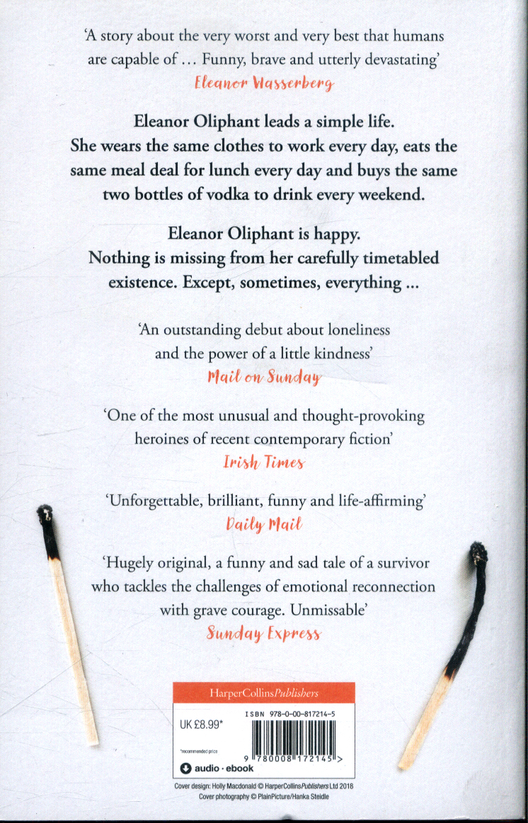 Eleanor Oliphant Is Completely Fine By Gail Honeyman – Costa Debut Bestseller (Paperback, Good Condition)