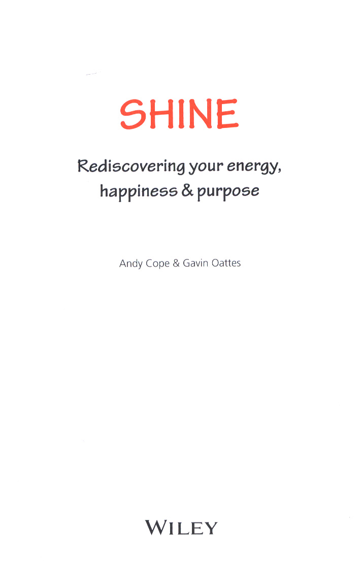 Shine : rediscovering your energy, happiness & purpose