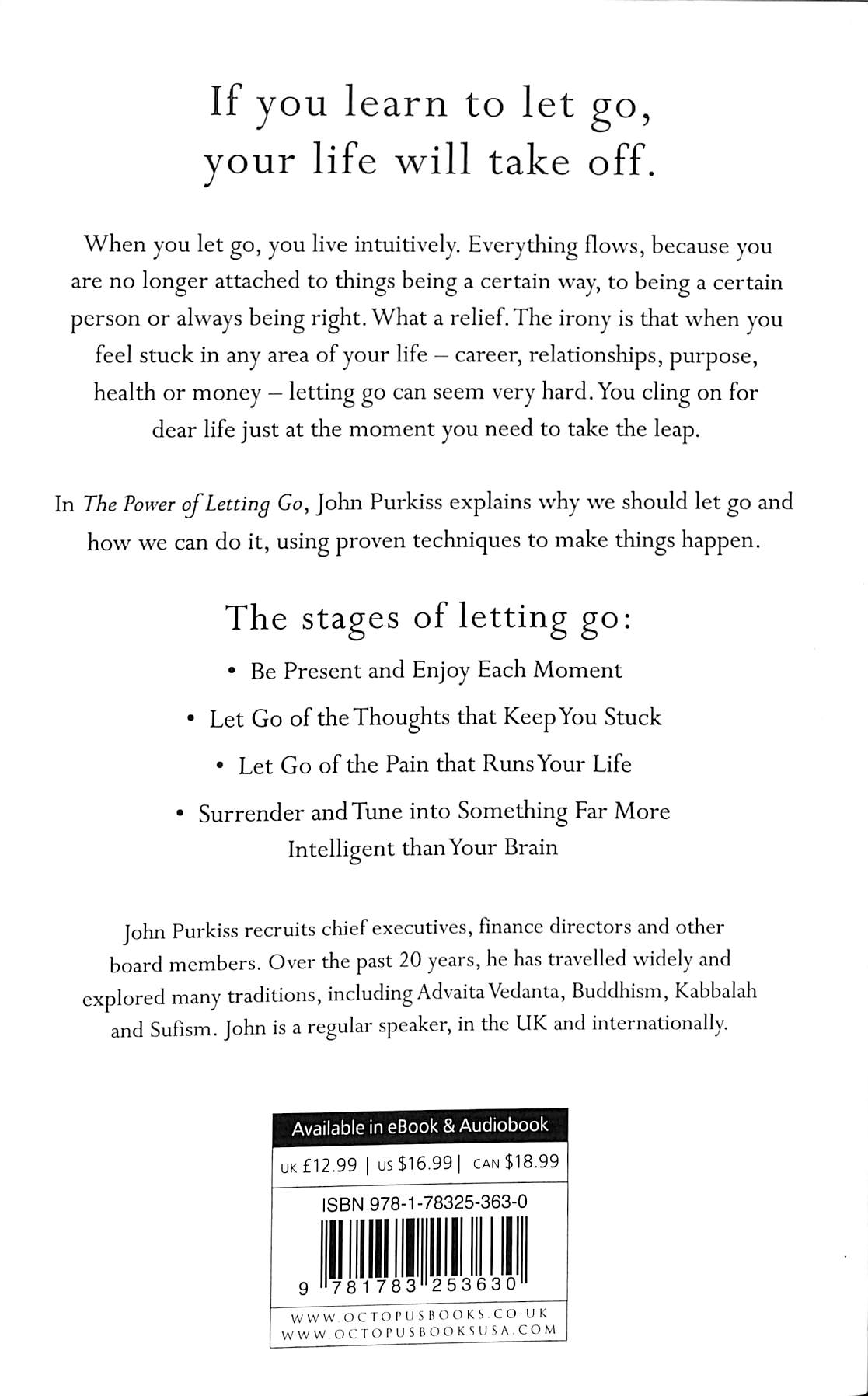The Power of Letting Go by Purkiss, John (9781783253630) | Browns Books