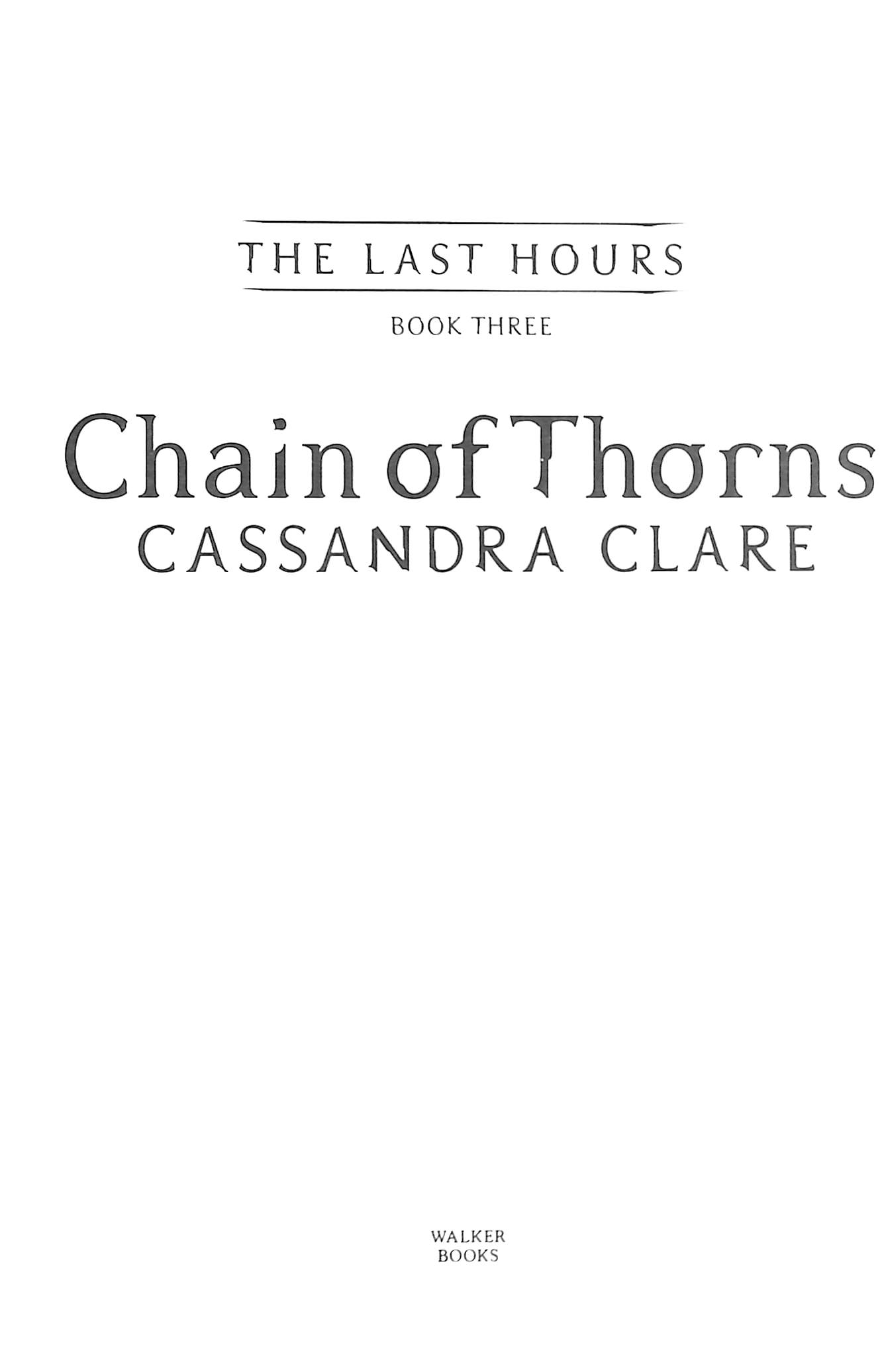 Chain of thorns (Collector's first edition)