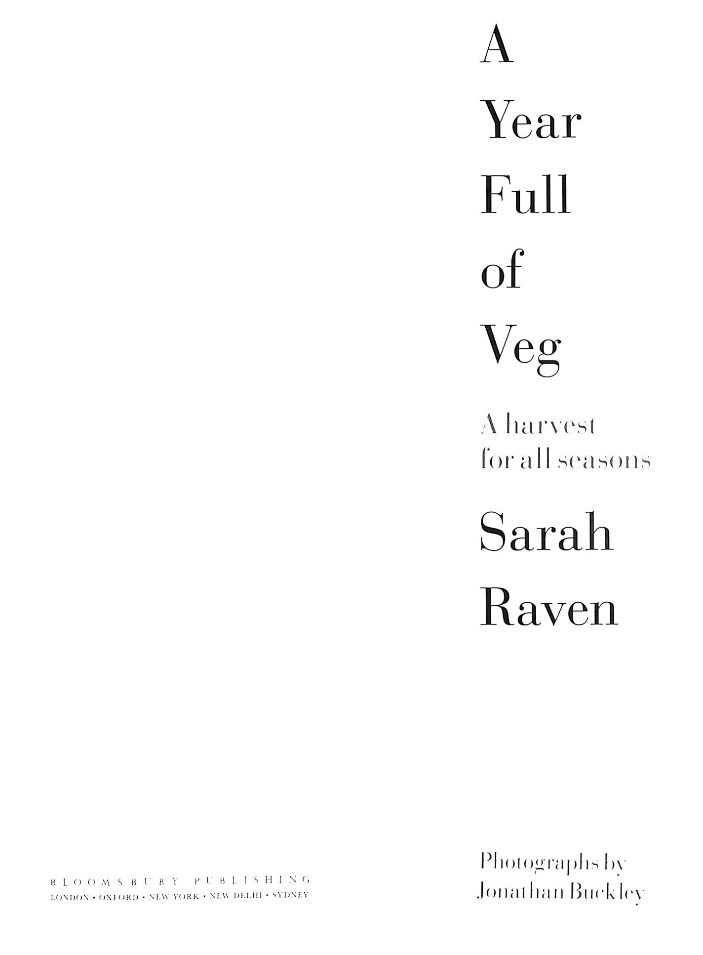 A year full of veg a harvest for all seasons