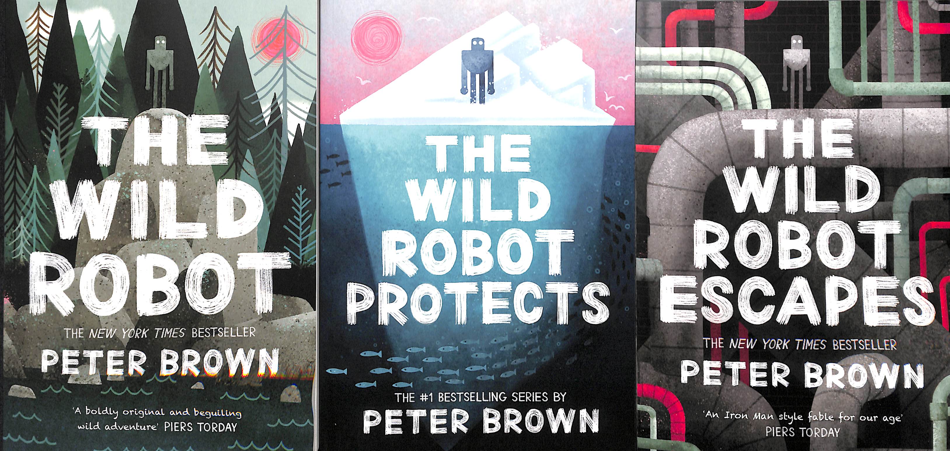 The Wild Robot Series Boxset by Brown, Peter (9781835872994) | Browns Books
