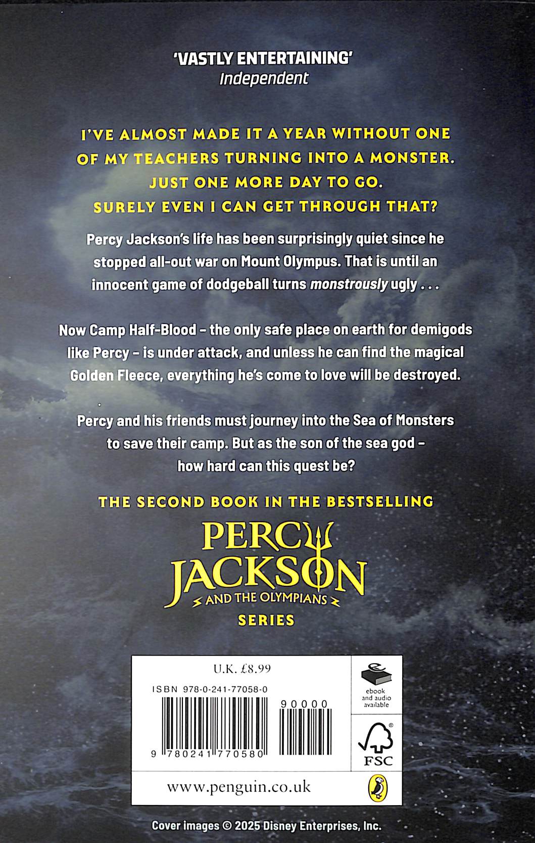 Percy Jackson and the Sea of Monsters (Book 2) by Riordan, Rick ...
