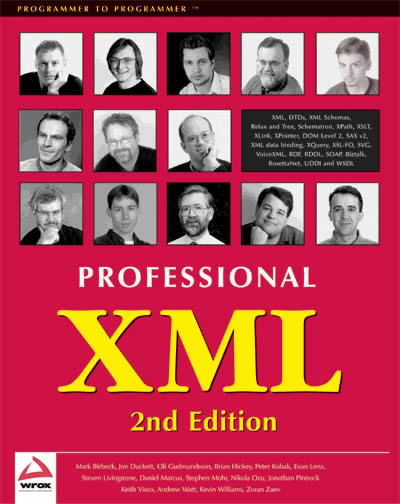 Jacket image for Professional XML
