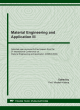 Image for Material Engineering and Application III