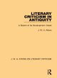 Image for Literary criticism in antiquity  : a sketch of its development: Greek