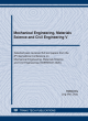 Image for Mechanical engineering, materials science and civil engineering V
