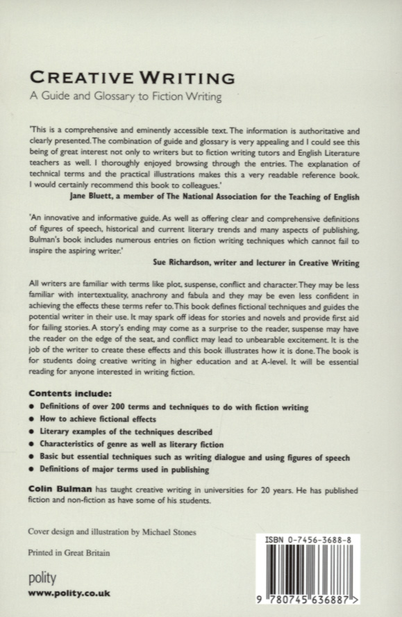Creative Writing by Bulman, Colin (9780745636887) | Browns Books
