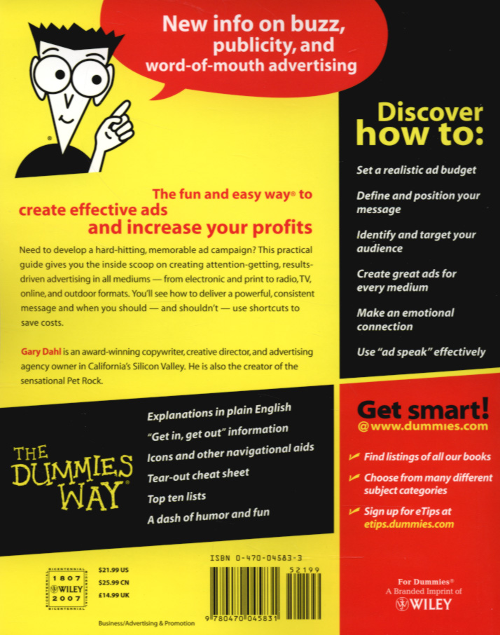 Advertising for dummies by Dahl, Gary (9780470045831 ...
