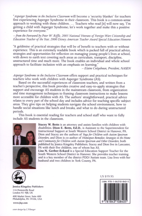 Asperger Syndrome in the Inclusive Classroom by Betts, Dion ...