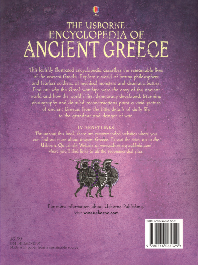 The Usborne encyclopedia of ancient Greece by Chisholm, Jane (9780746061329) BrownsBfS