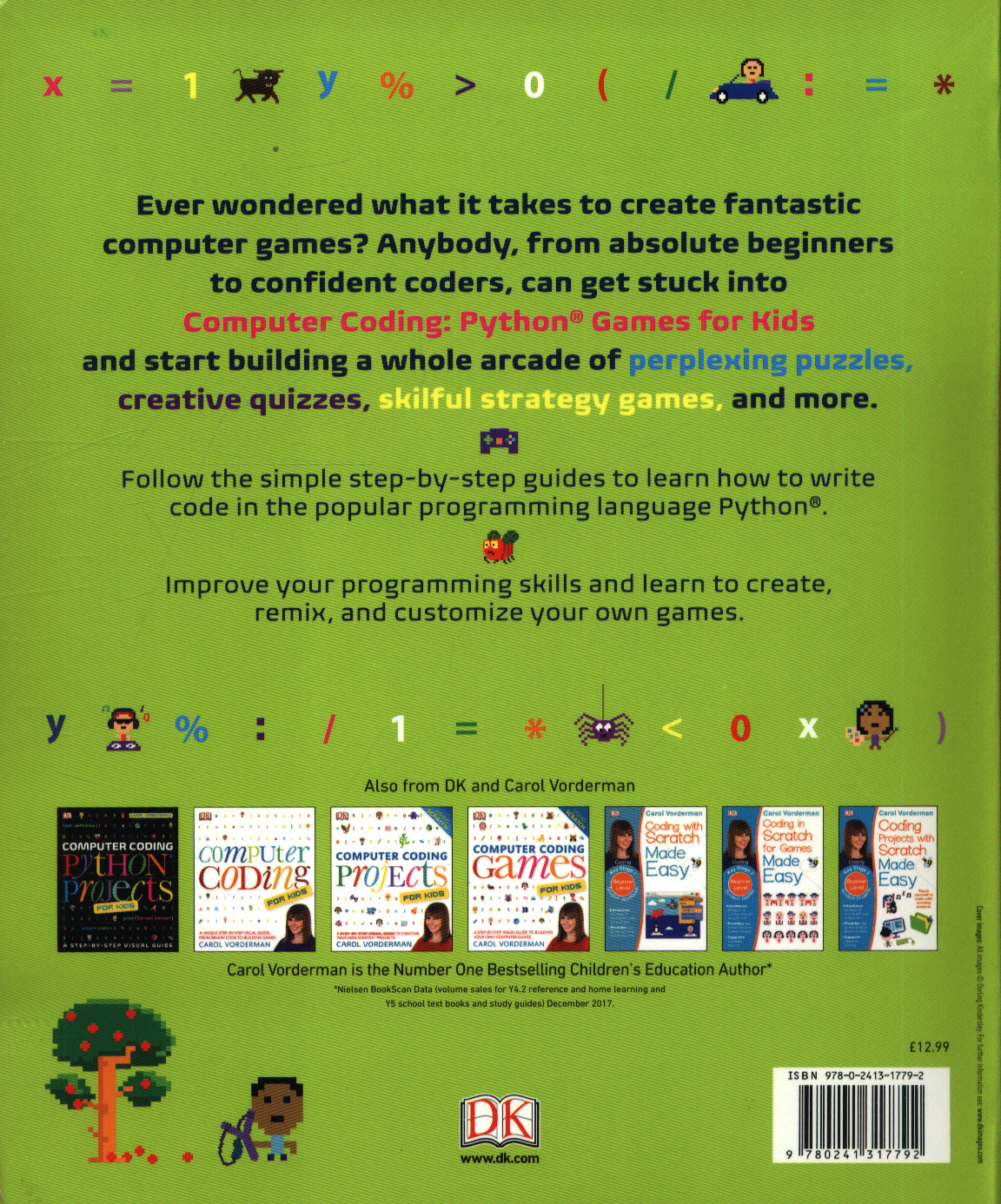 Computer coding python games for kids by vorderman carol