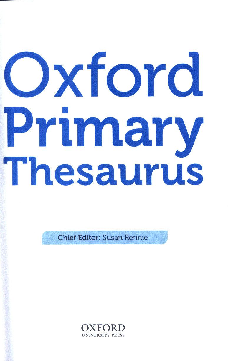 Oxford primary thesaurus by Rennie, Susan (9780192767172) BrownsBfS