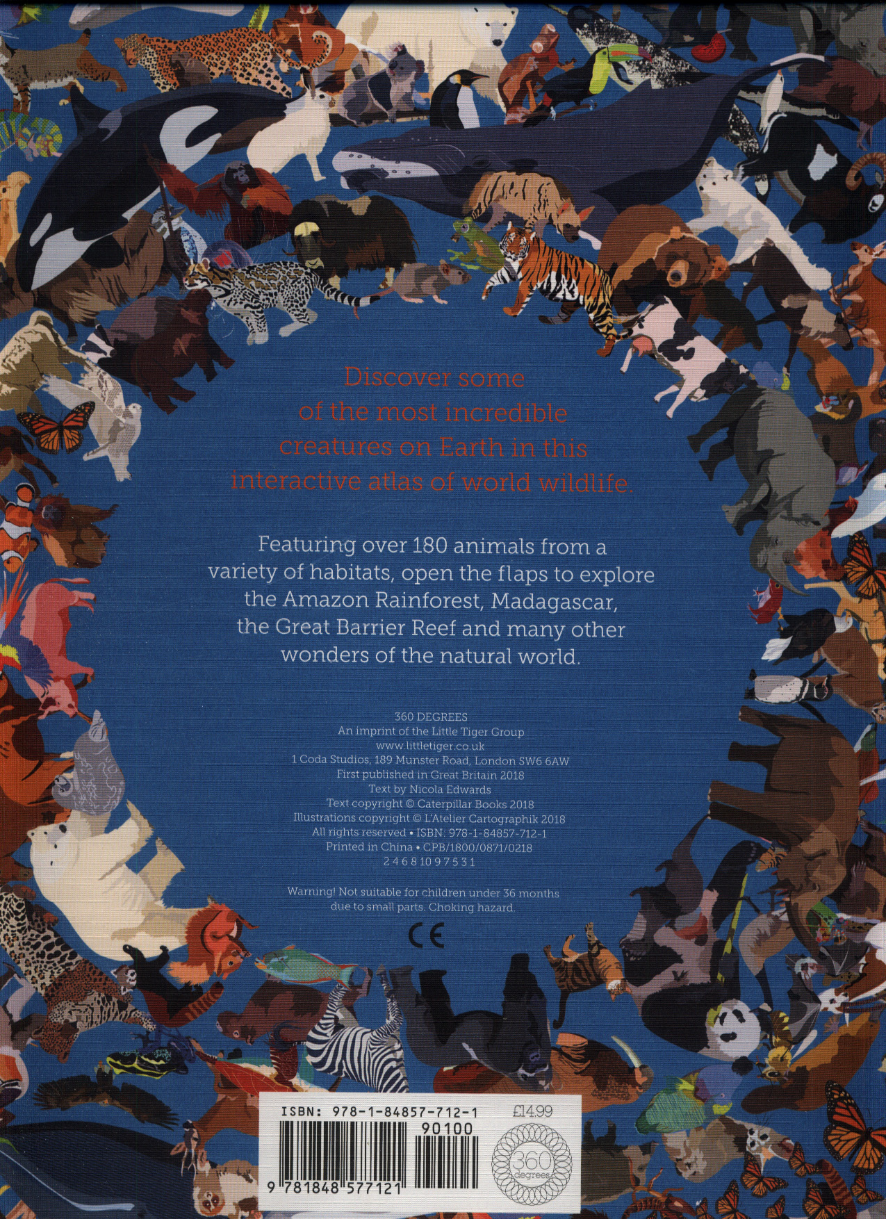 Animals an amazing atlas of wildlife by Edwards, Nicola