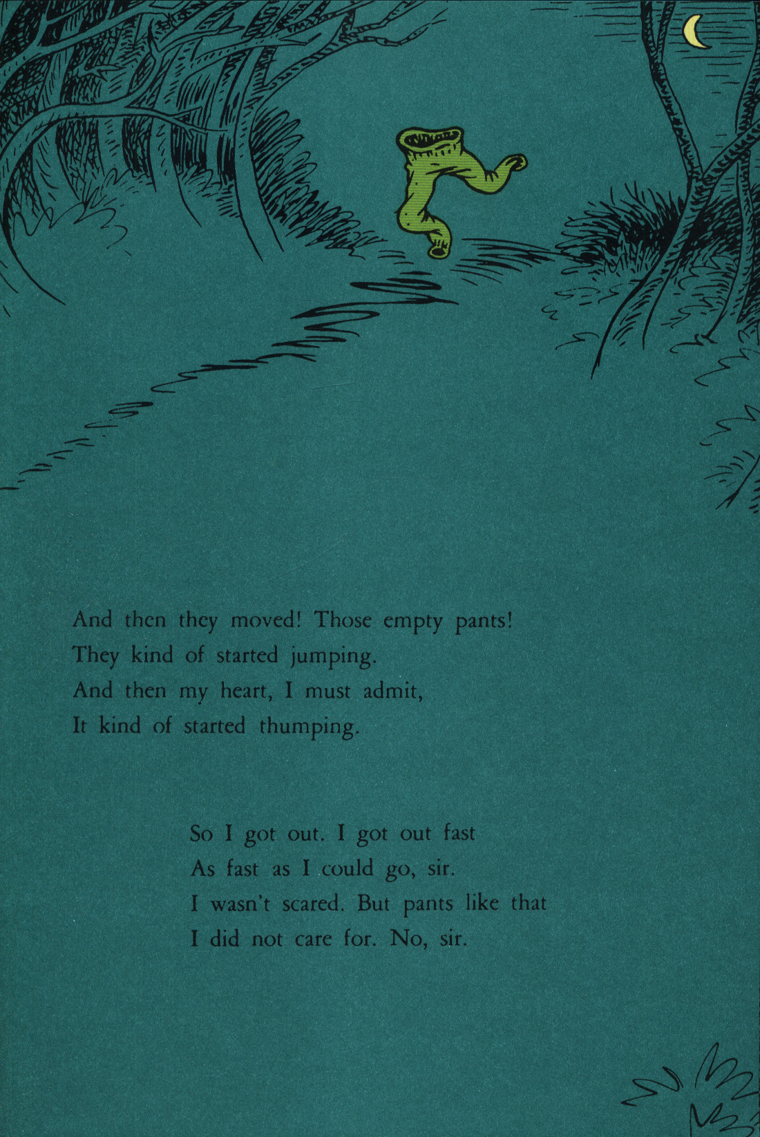 Elegant Dr Seuss What Was I Scared Of Text background wallpaper