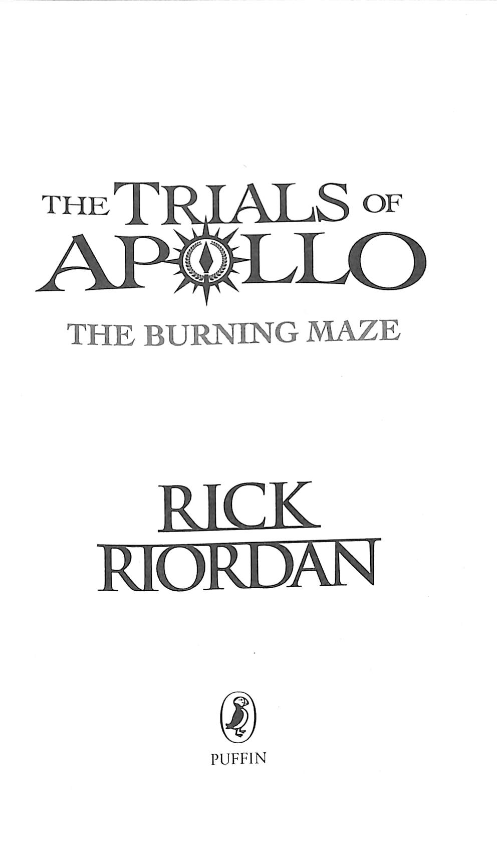 The burning maze by Riordan, Rick (9780141364018) BrownsBfS