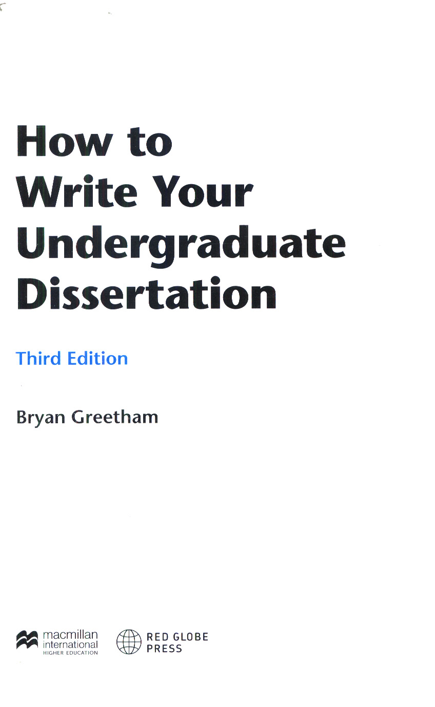 how to get your undergraduate dissertation published