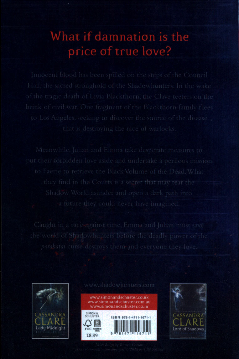 Queen of air and darkness by Clare, Cassandra (9781471116711) BrownsBfS