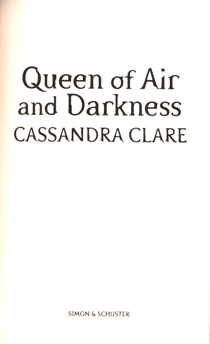 Queen of air and darkness by Clare, Cassandra (9781471116711) BrownsBfS
