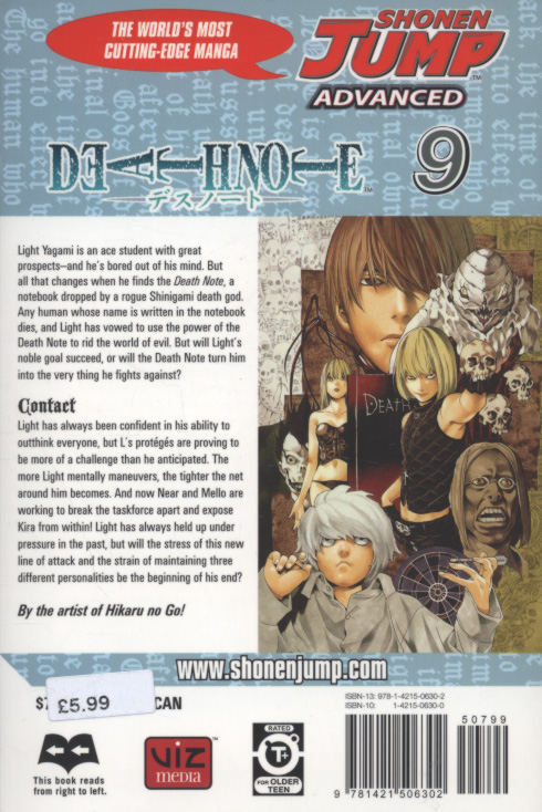 Death Note, Vol. 9 by Ohba, Tsugumi (9781421506302) | Browns Books