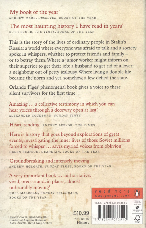 The Whisperers Private Life In Stalins Russia By Figes - 