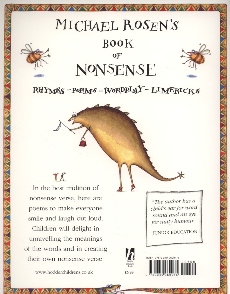 Michael Rosen's book of nonsense by Rosen, Michael (9780340969915 ...