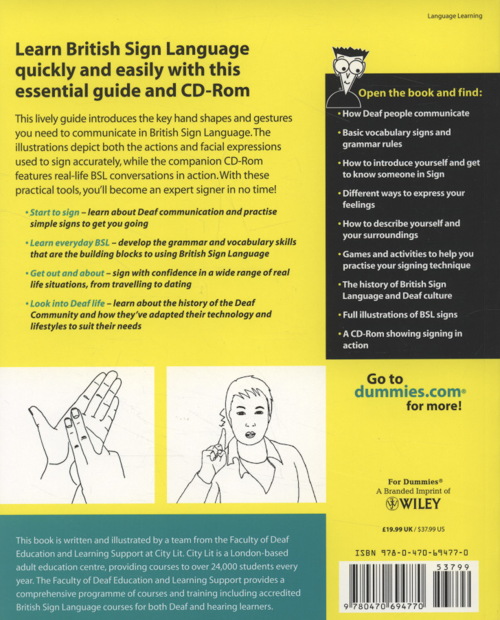 British sign language for dummies by City Lit Centre for the Deaf