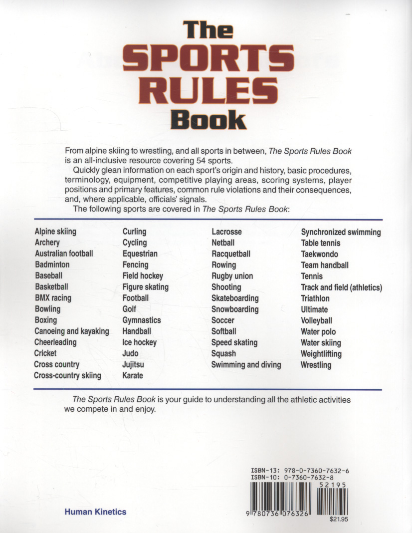 The sports rules book by Hanlon, Tom (9780736076326) | BrownsBfS