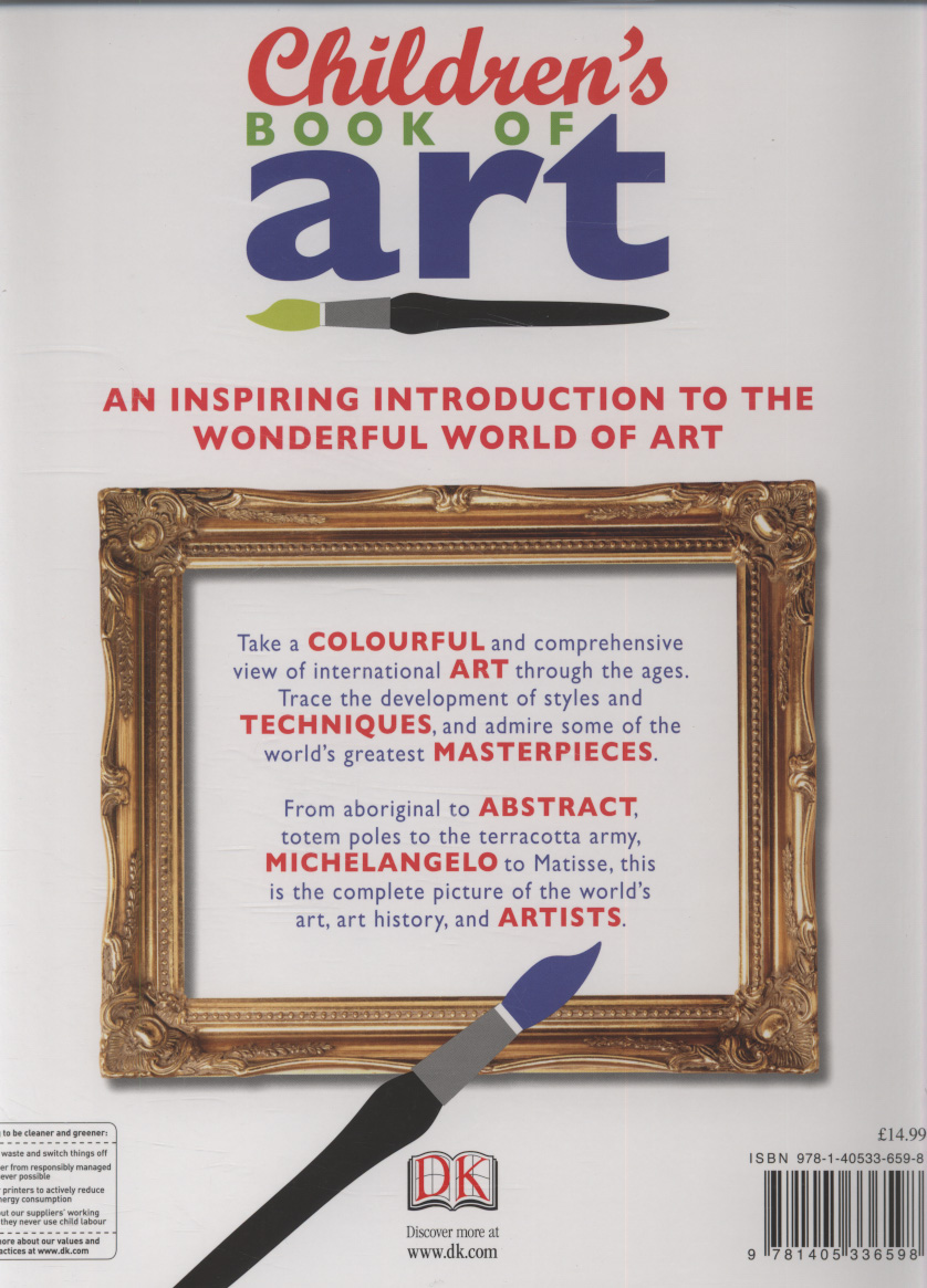 Children's book of art by DK (9781405336598) BrownsBfS