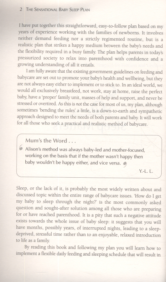 the sensational baby sleep plan
