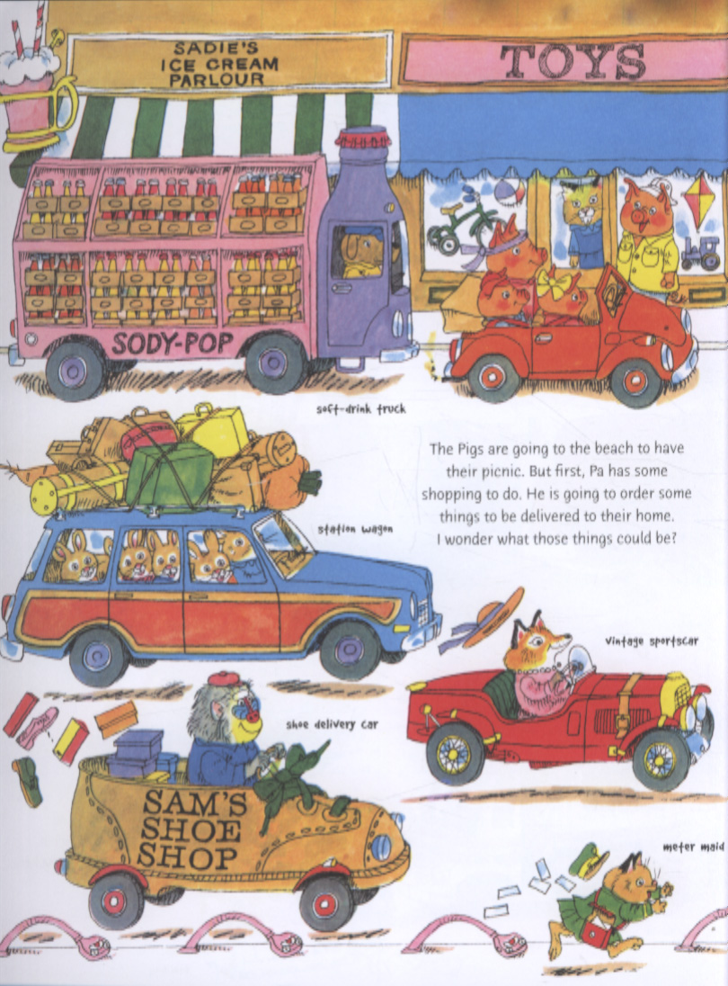 Richard Scarry�s cars and trucks and things that go by