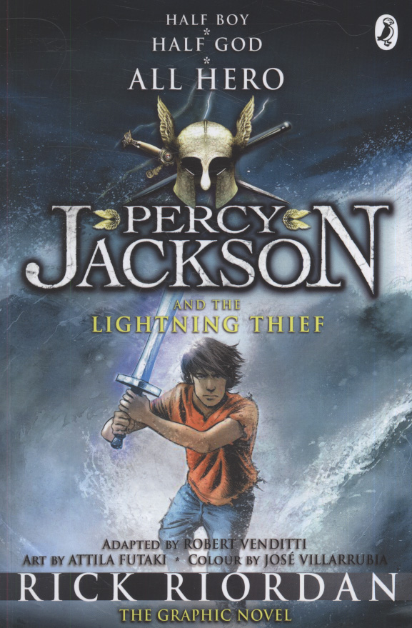 Percy Jackson and the lightning thief the graphic novel by Riordan
