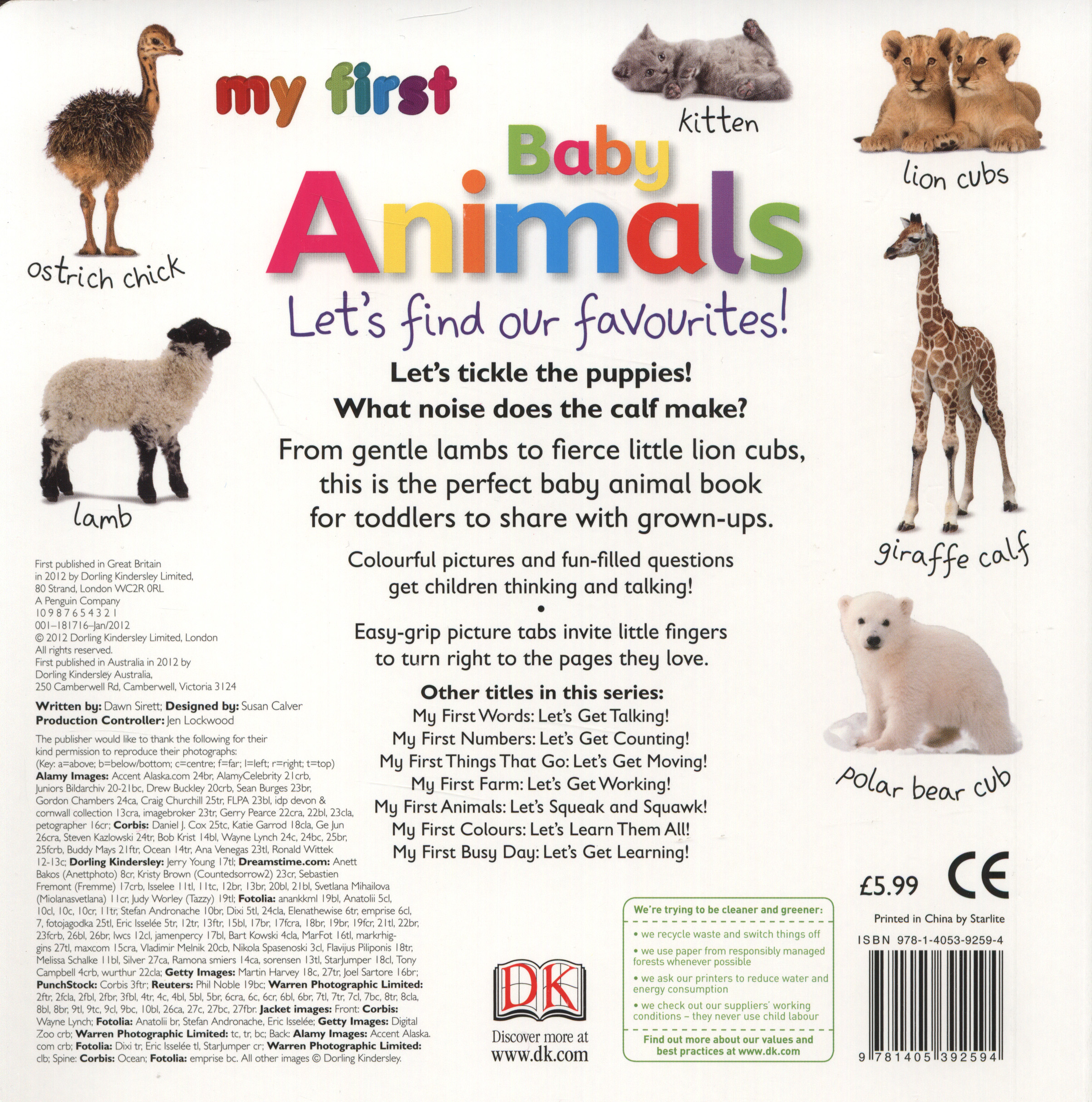 My First Baby Animals By Dk Brownsbfs