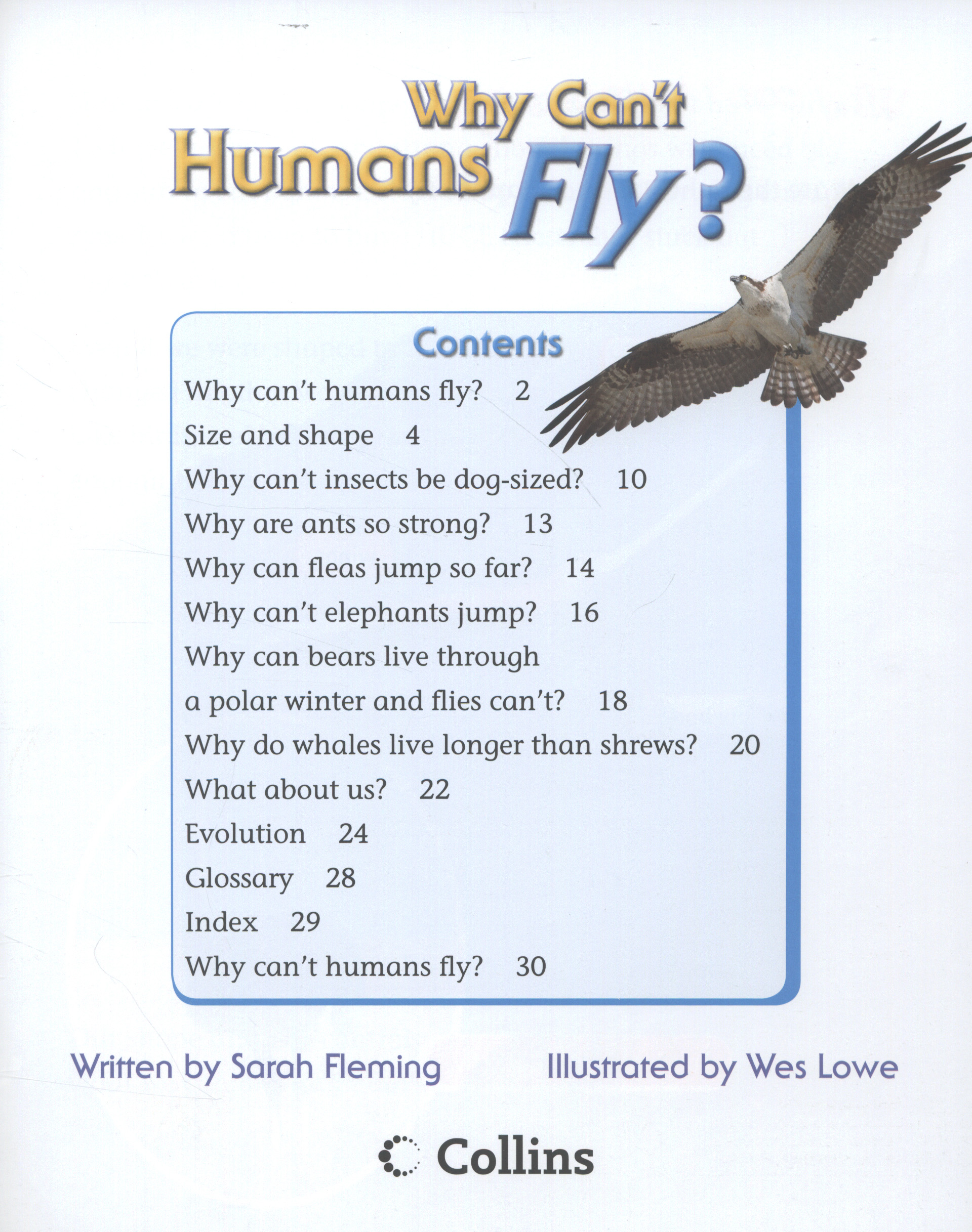 Why can't humans fly? by Fleming, Sarah (9780007462070) | BrownsBfS