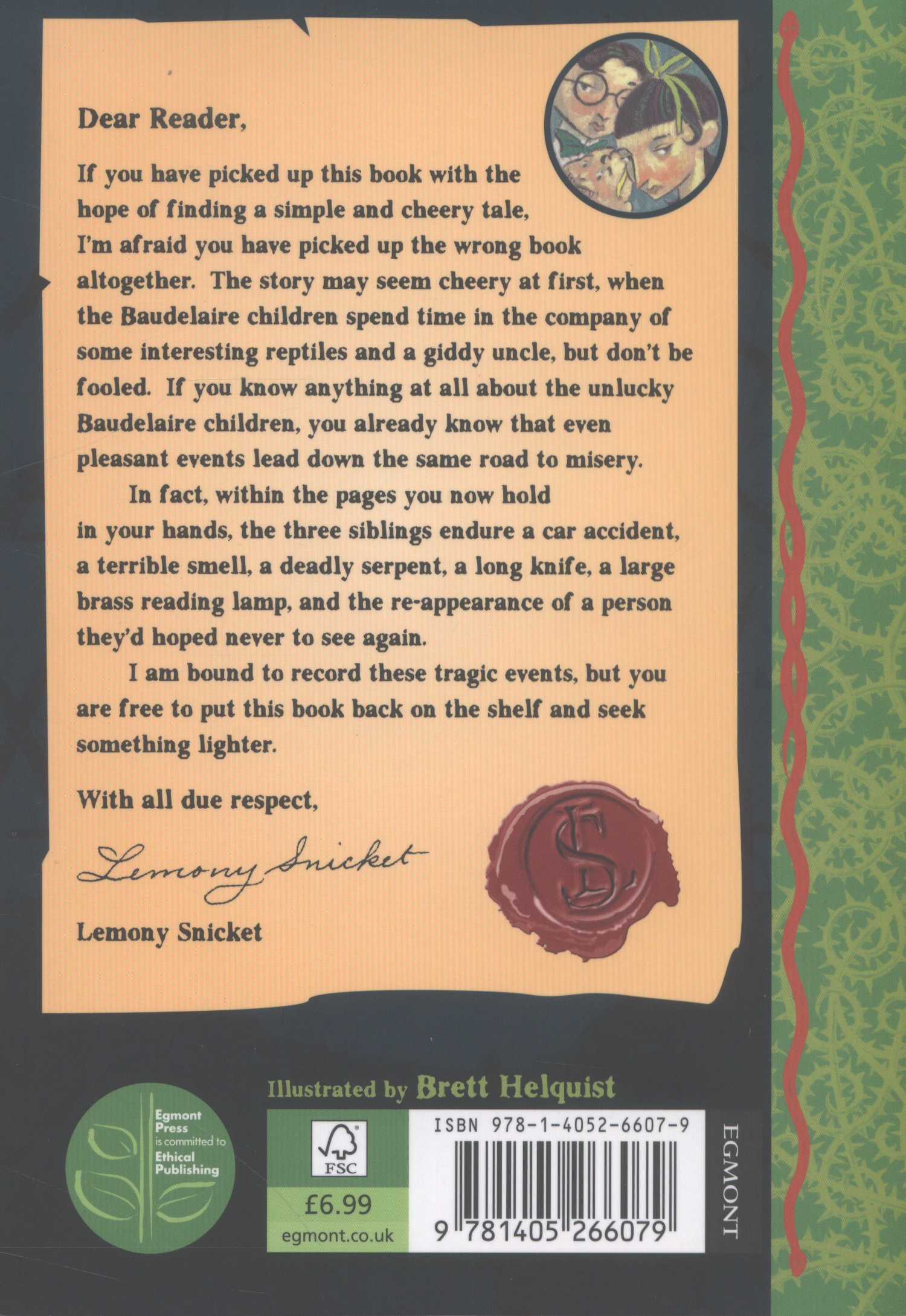 The reptile room by Snicket, Lemony (9781405266079) BrownsBfS