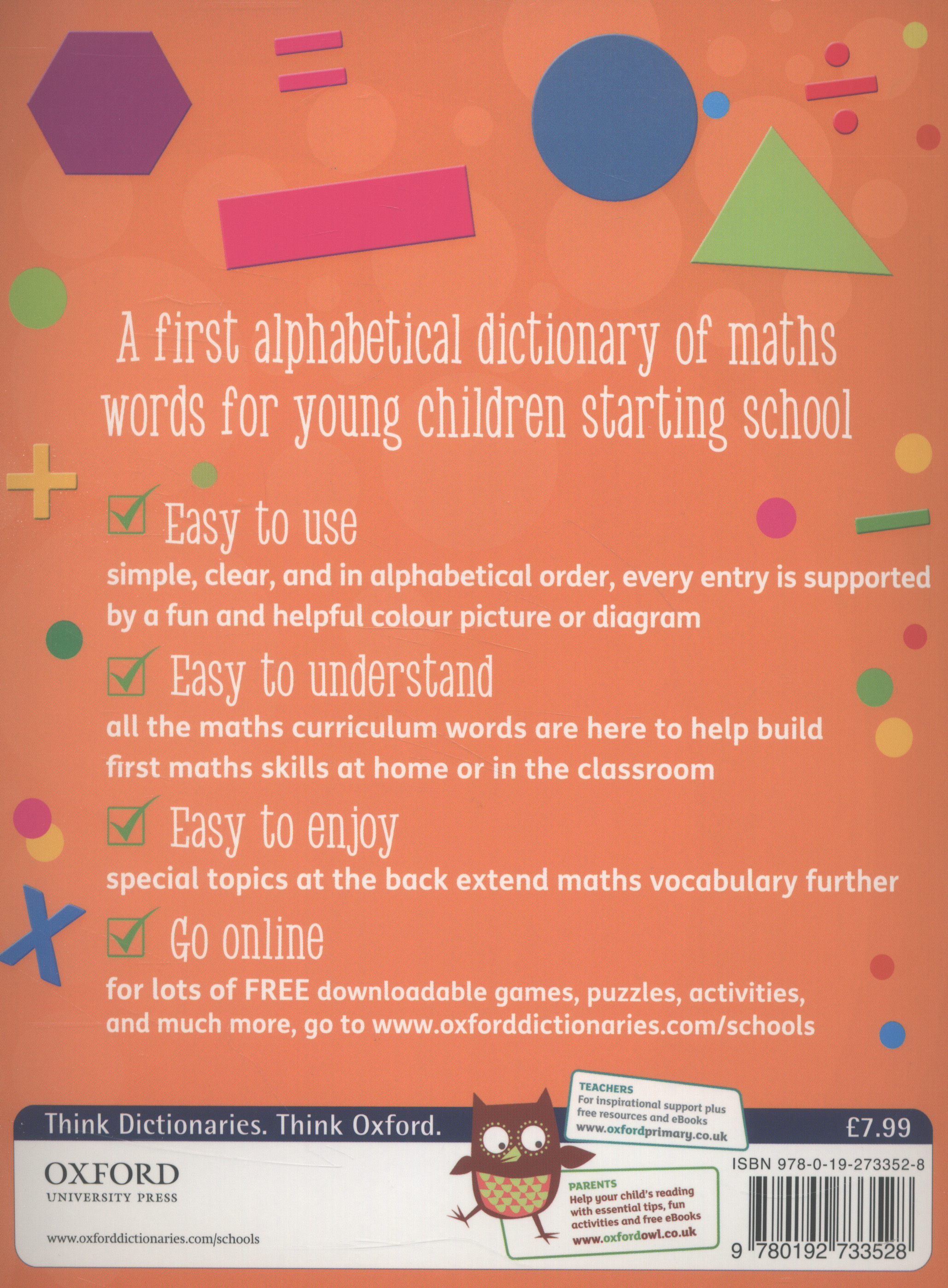 Oxford first illustrated maths dictionary by Oxford Dictionaries