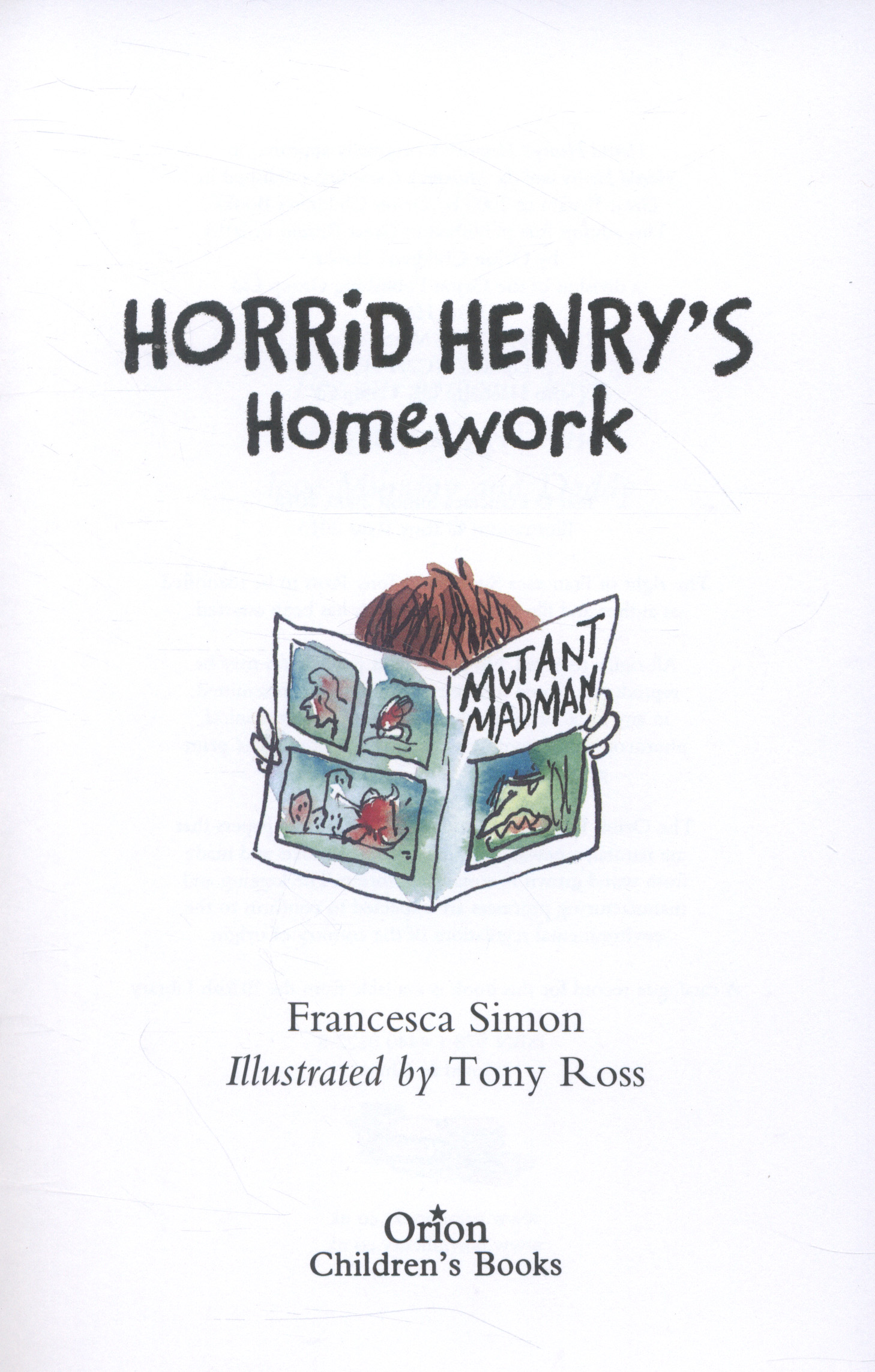 horrid henry homework book