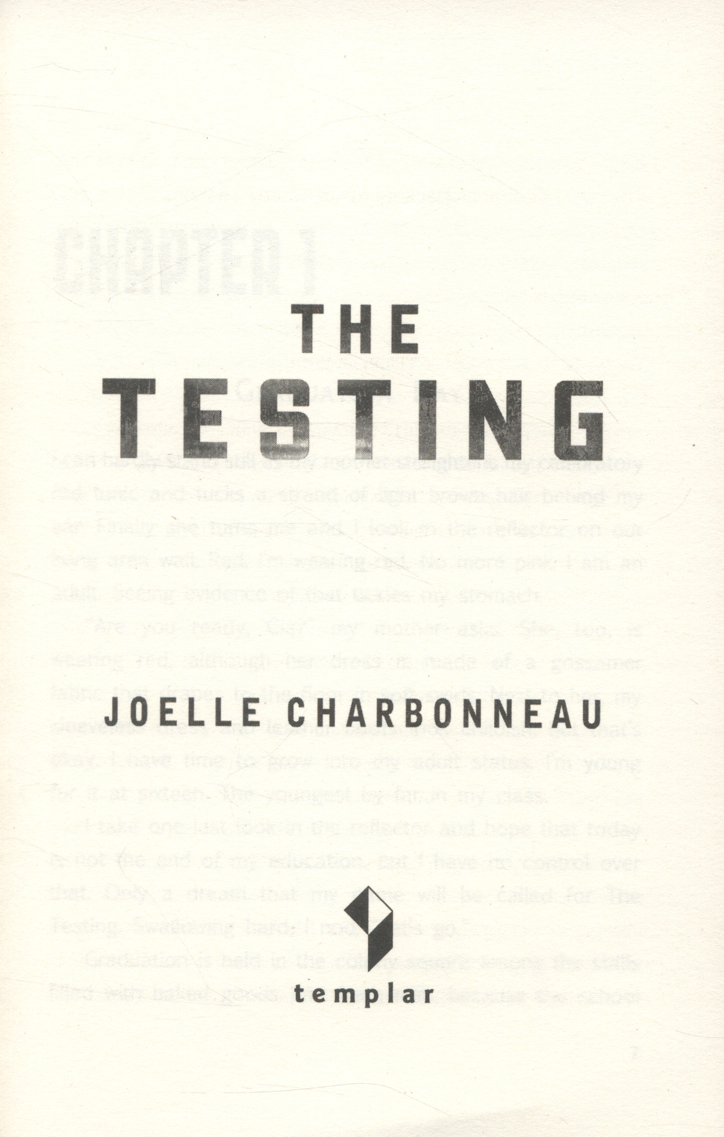 The Testing by Charbonneau, Joelle (9781848776531) BrownsBfS