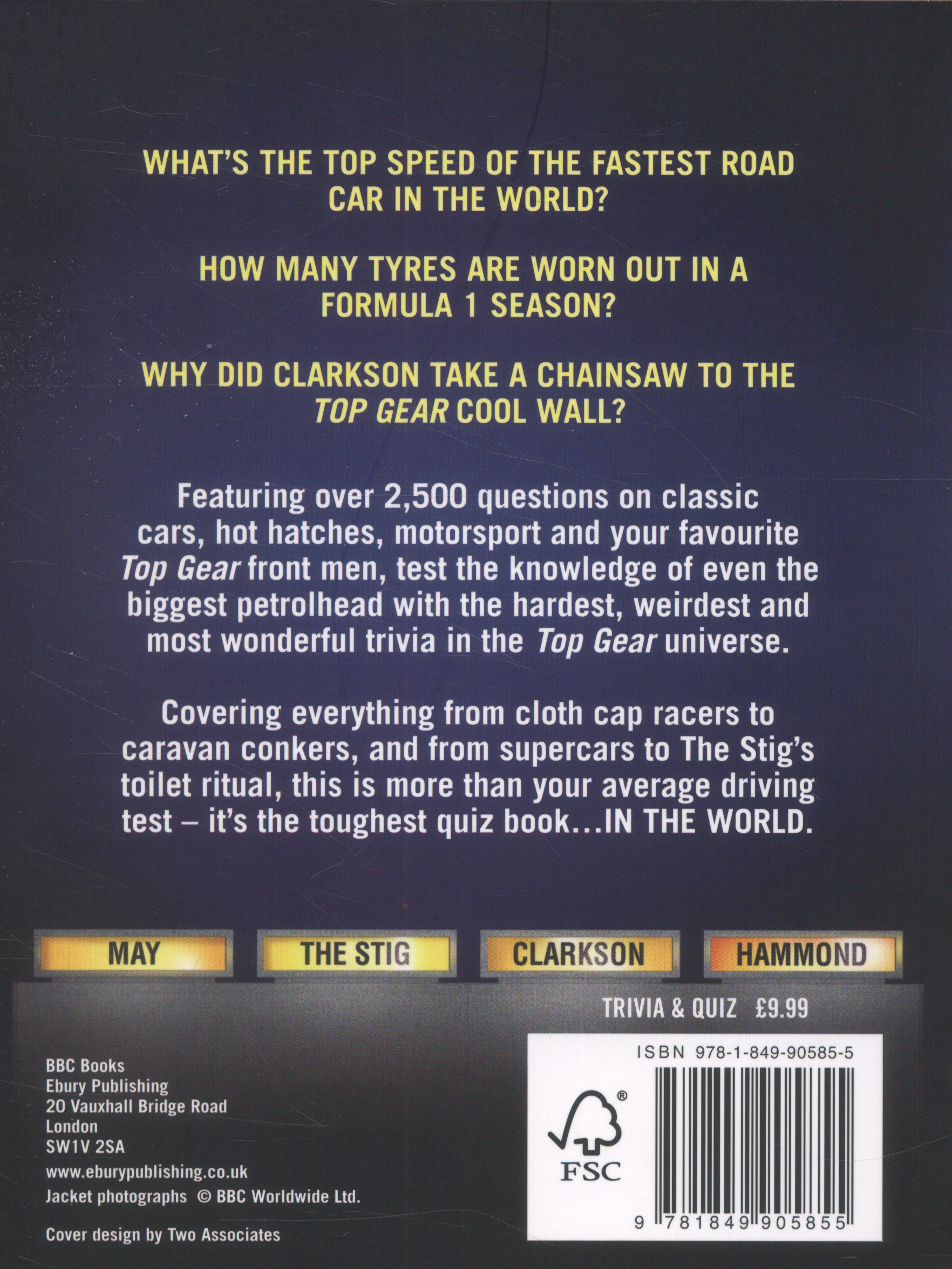 Top Gear quiz book by Master, Matt (Author) (9781849905855) BrownsBfS