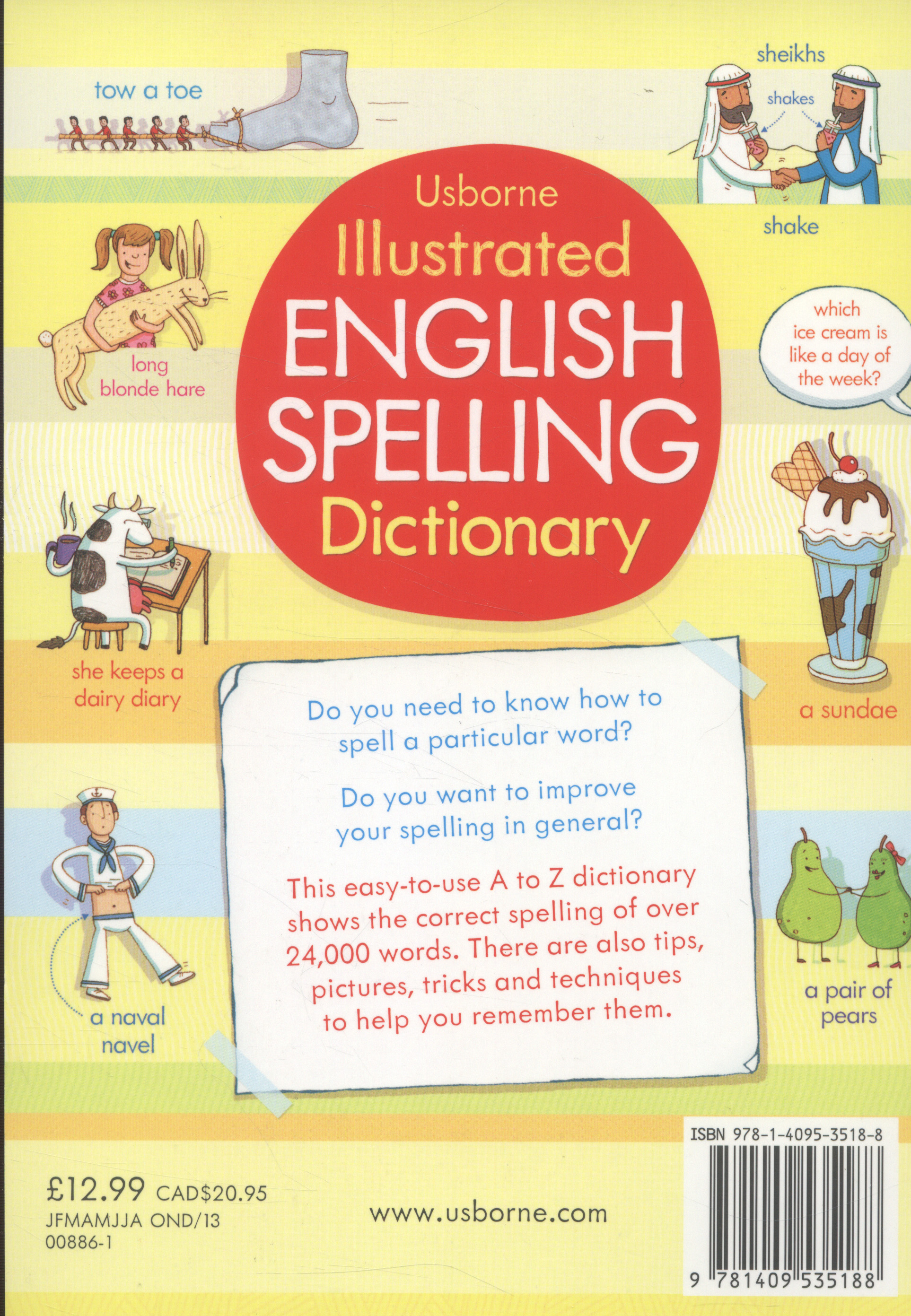 Illustrated English spelling dictionary by Latimer, Alex (9781409535188